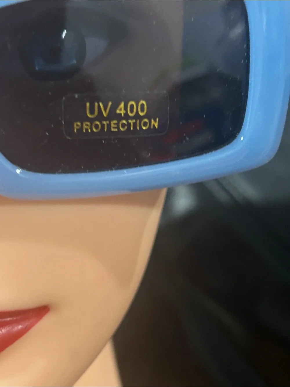 Blue Rectangular UV400 Women's Sunglasses